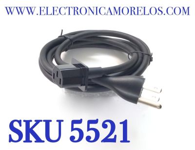 CABLE DE  ENCHUFE DE 3 PUNTAS 18 AWG / EAD63890502 / Y TRES ENTRADAS PARA MONITOR Y TV  NUEVO / ENCHUFE  TIPO B  / 15 A / 100-125 V / 3 CLAVIJAS / COMPATIBLE CON DIFERENTES DISPOSITIVOS        